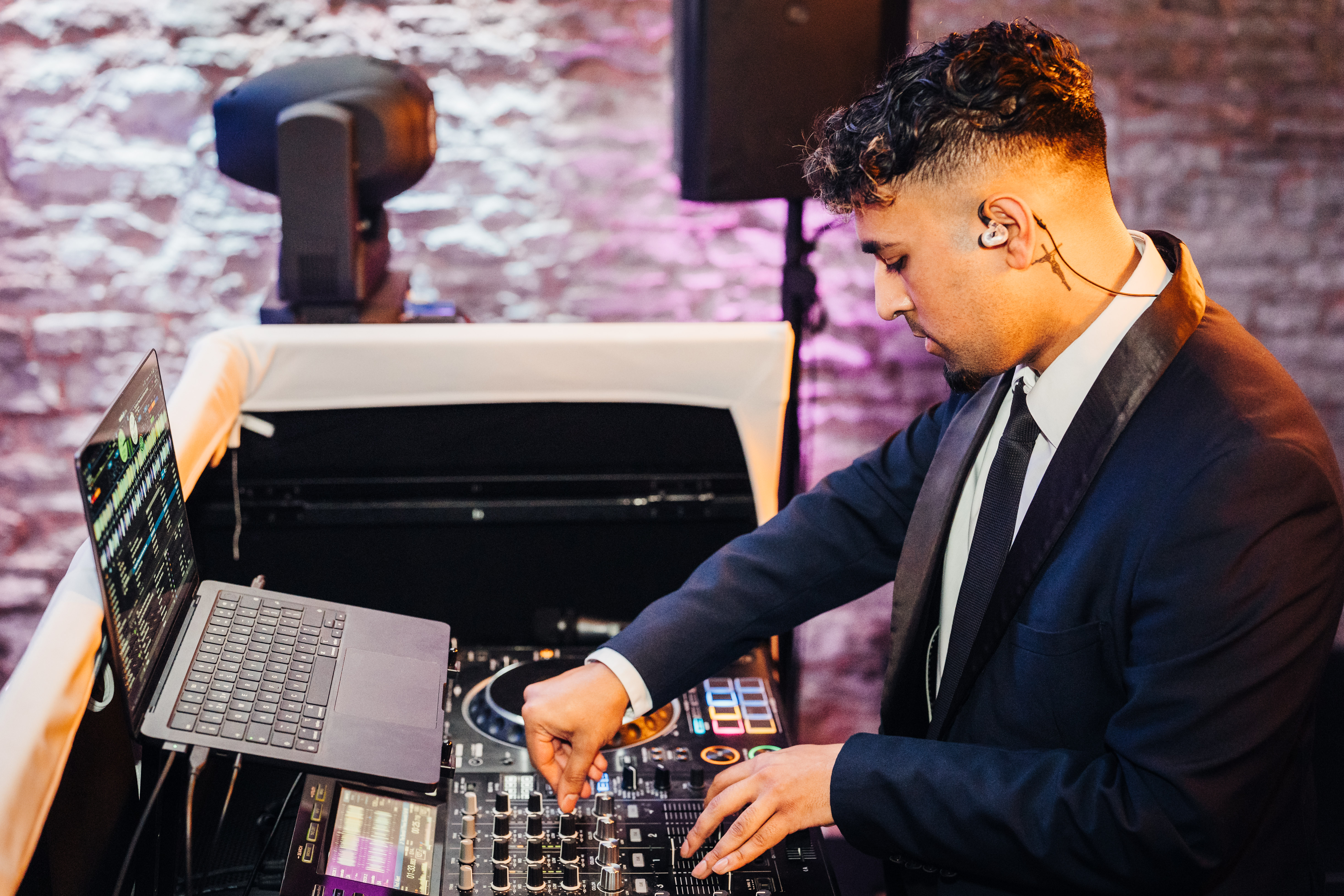 Wedding dance floor with DJ entertainment in Leicester
